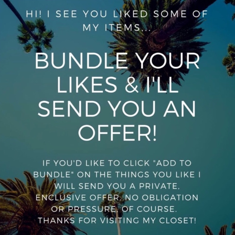 Bundle 1 or more items for a private discount ❤️